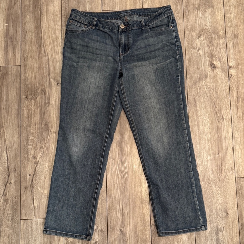 Maurices Dark Blue Straight‎ Leg Jeans